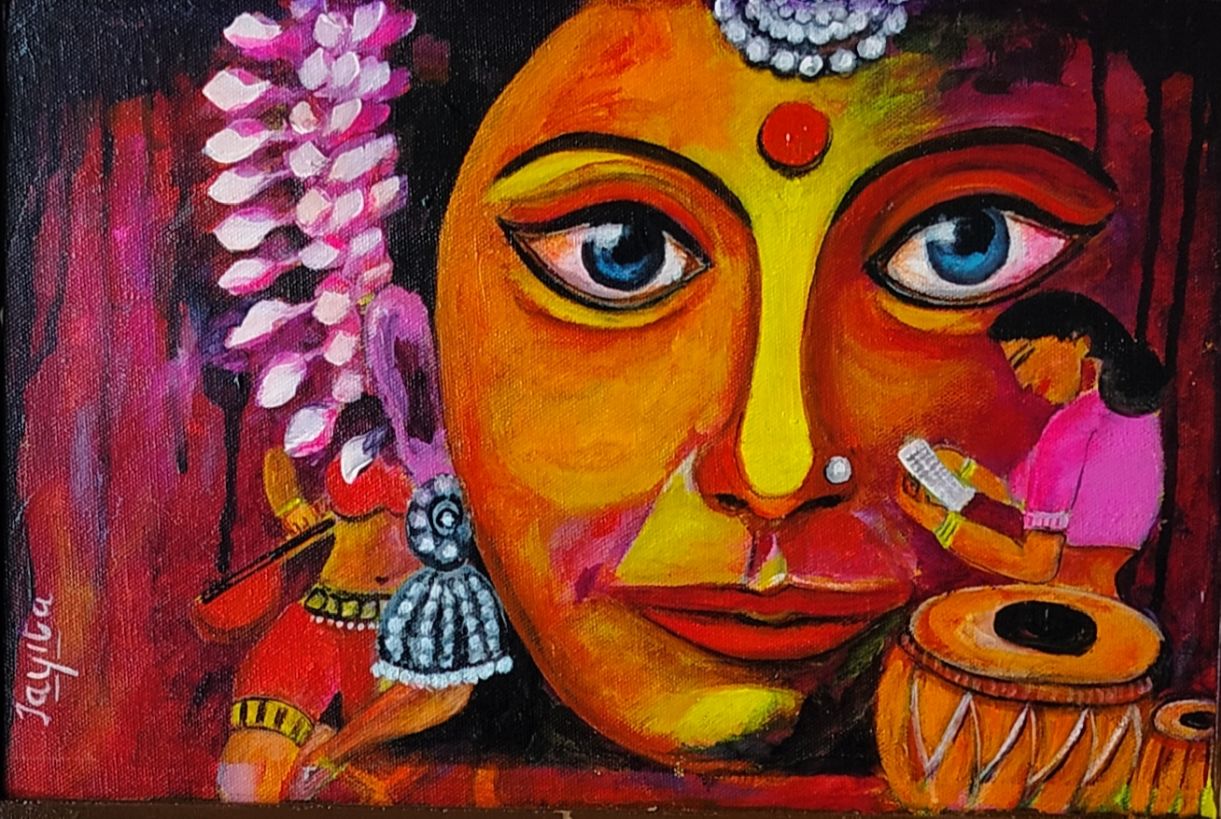 maa Durga Drawing with oil pastels / Navratri special drawing for beginners  /oil pastels painting | Oil pastels painting, Oil pastel, Drawing for  beginners